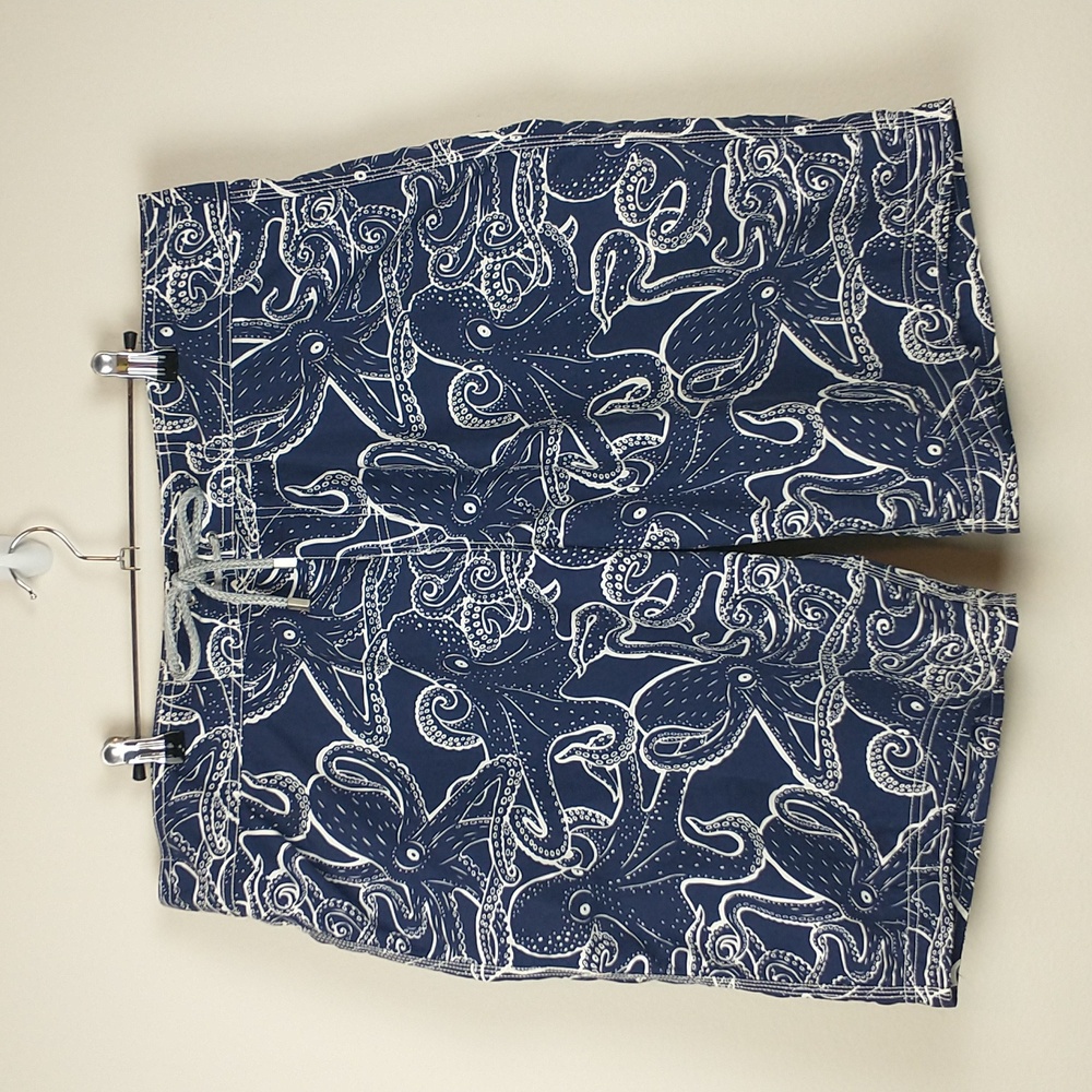 Vilebrequin Navy and White Octopus Swim Trunks